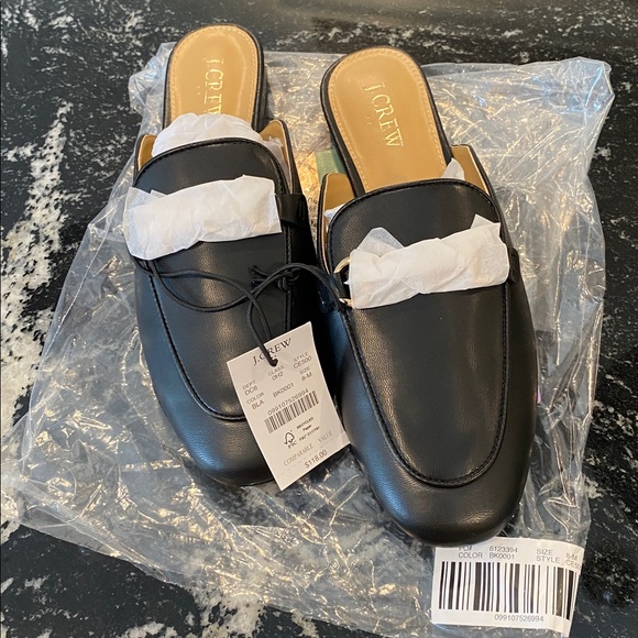 J. Crew Black Mule Loafers Size 8 NWT - Picture 8 of 12